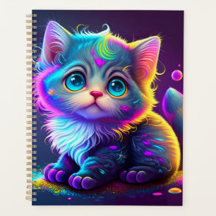 Cute Colourful Cat Digital Artwork-79827 Planner