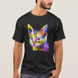 Cute Colourful Cat For Cat Multicolor 1 T-Shirt