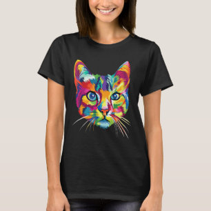 Cute Colourful Cat for Cats Women Men Girls Boys C T-Shirt