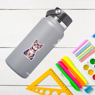 Cute Colourful Cat, Fun, Chic, Whimsical Animal