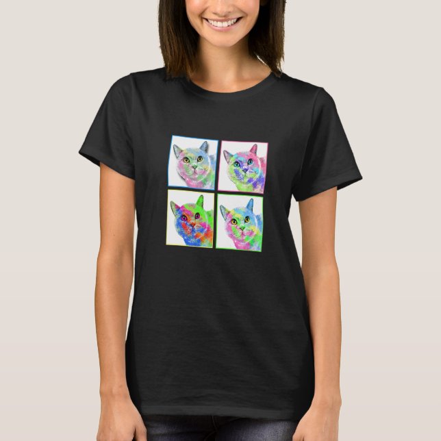Cute & Colourful Cat Litter Family Portraits  Mult T-Shirt (Front)