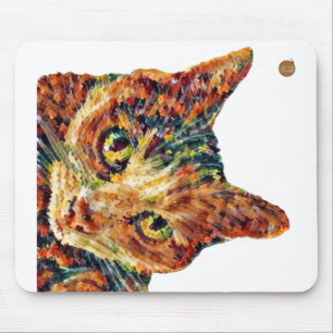 Cute Colourful Cat Mouse mat