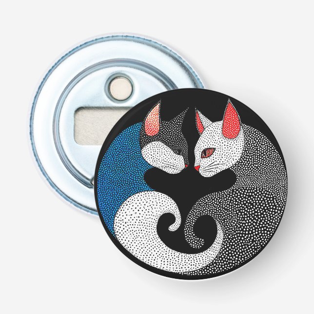 Cute colourful cats bottle opener (Front)