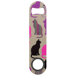 Cute Colourful Cats Pattern Bottle Opener