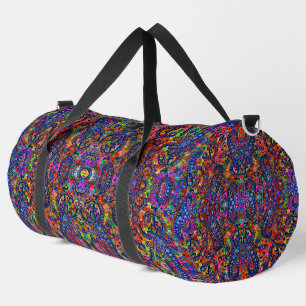 Cute colourful chakra pattern checkbook cover duffle bag