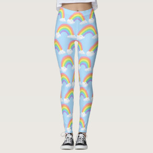 Holographic Iridescent Pastel Rainbow Leggings