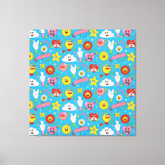 Cute Colourful Characters Pop Art Canvas Print