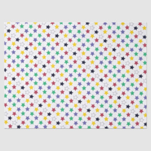 Cute Colourful Cheerful Happy Festive Star Pattern Tissue Paper