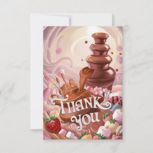 Cute Colourful Chocolate thank you card