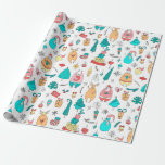 Cute Colourful Christmas Cartoon Animals Pattern Wrapping Paper<br><div class="desc">Cute colourful modern Christmas cartoon animals seamless pattern.</div>