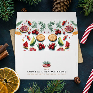 Cute Colourful Christmas Cookies Bake Watercolor Envelope