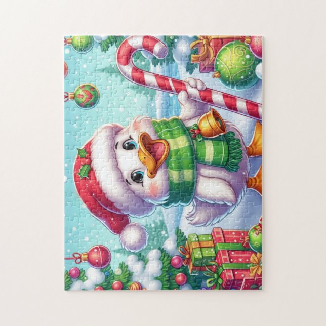 Cute Colourful Christmas duck Jigsaw Puzzle (Vertical)