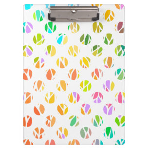 Cute colourful circles patterns clipboard