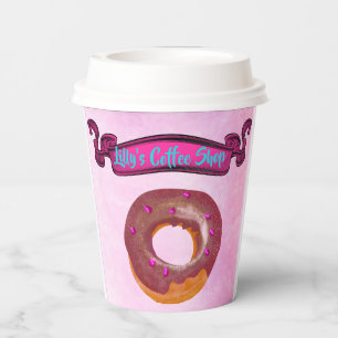 Cute Colourful Coffee Butterfly Shop Paper cup