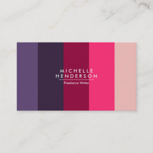 Cute Colourful Colorblock Gradiente Stripes Business Card