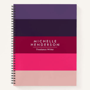 Cute Colourful Colorblock Gradiente Stripes Notebook