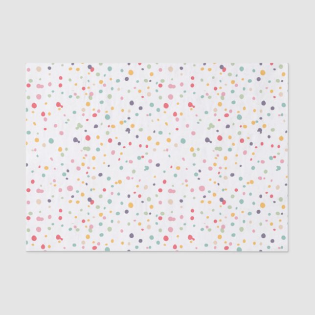 Cute Colourful Confetti Dots Pattern Tissue Paper (Front)