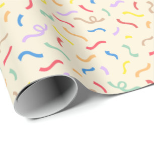 Cute Colourful Confetti Pattern Wrapping Paper