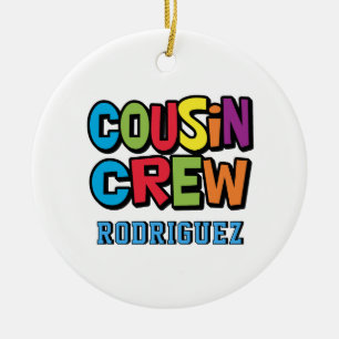 Cute Colourful Cousin Crew Family Reunion  Ceramic Tree Decoration