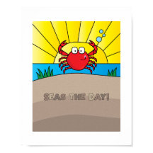 Cute Colourful Crab Illustration - Ocean Animal Ar