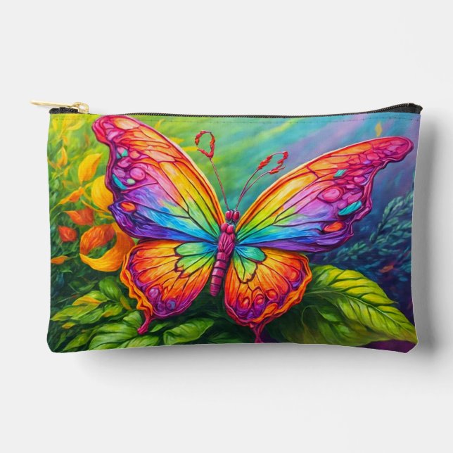 Cute Colourful Creative Butterfly Art Accessory Pouch (Front)