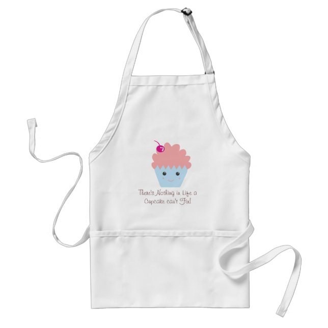 Cute Colourful Cupcake Life Baking Quote Standard Apron (Front)