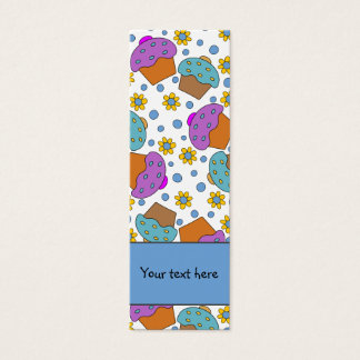 Cute colourful cupcakes and flowers design Bookmar