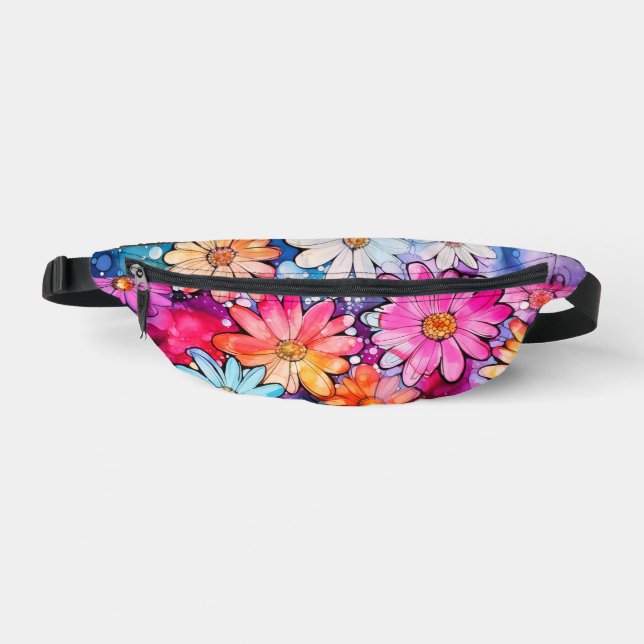 Cute Colourful Daisy Flowers Bum Bags (Front)