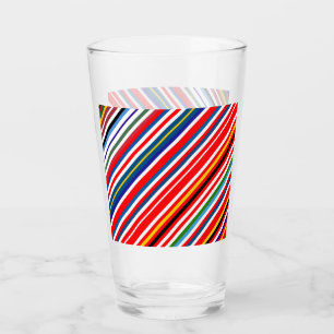 Cute colourful decorative stripes glass