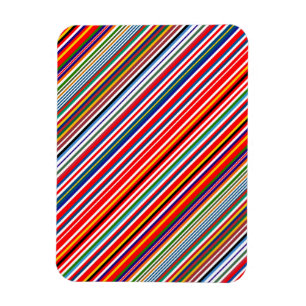 Cute colourful decorative stripes magnet