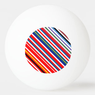 Cute colourful decorative stripes ping pong ball