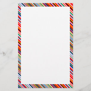 Cute colourful decorative stripes stationery