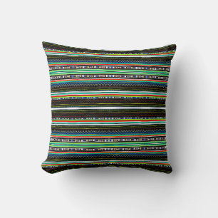 Cute colourful decorative tribal pattern cushion