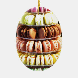Cute Colourful Dessert French Macaron Ceramic Tree Decoration