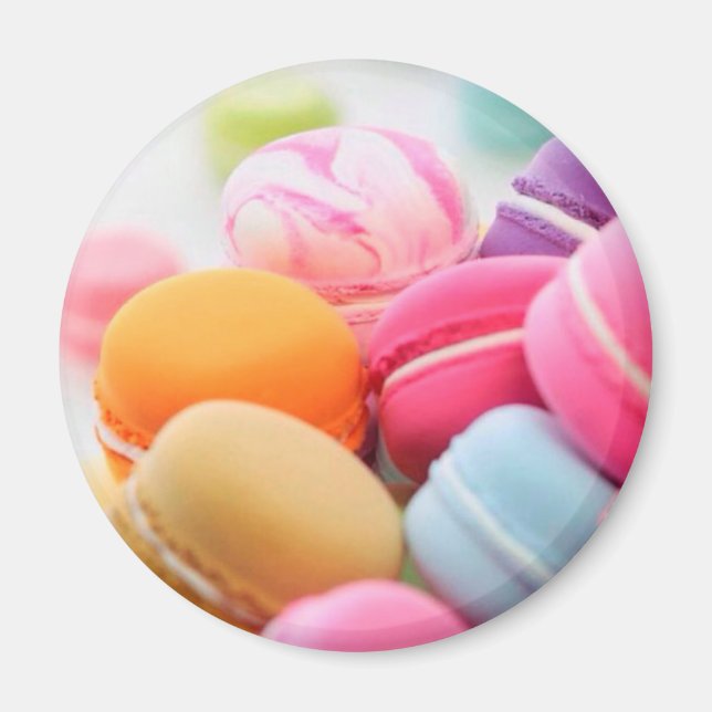 Cute Colourful Dessert French Macaron Magnet (Front)