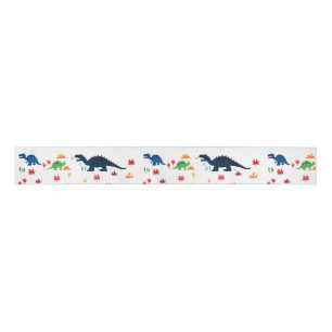 Cute Colourful Dinosaurs Pattern  Grosgrain Ribbon