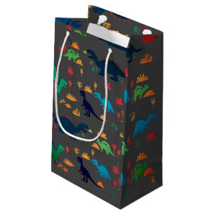 Cute Colourful Dinosaurs Pattern  Small Gift Bag