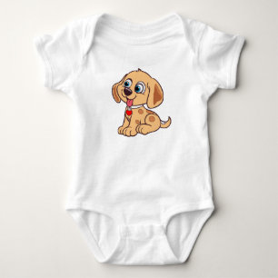 Cute Colourful Dog Baby Bodysuit – Adorable Puppy
