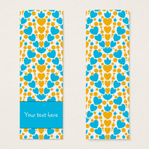 Cute colourful doodle dot and heart design Bookmar