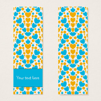 Cute colourful doodle dot and heart design Bookmar