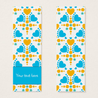 Cute colourful doodle dot and heart design Bookmar