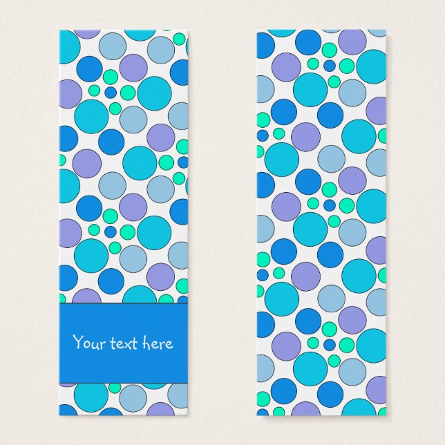 Cute colourful doodle dot design Bookmark (Front & Back)