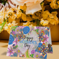Cute Colourful Doodle Flowers Mother's Day
