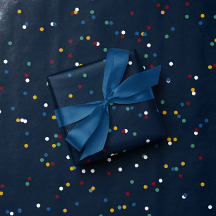 Cute colourful dots fun festive Christmas holiday Wrapping Paper