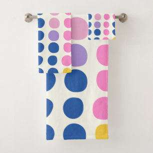 Cute Colourful Dots Scandinavian Pattern Bath Towel Set