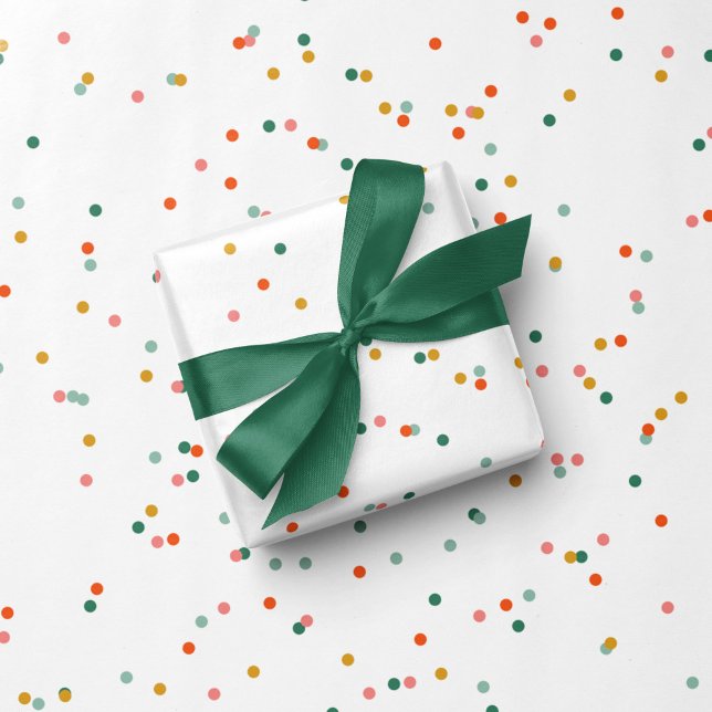 Cute colourful dots simple fun festive holiday wrapping paper (Creator Uploaded)