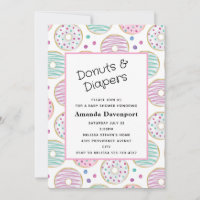 Cute Colourful Doughnut Pattern Baby Shower