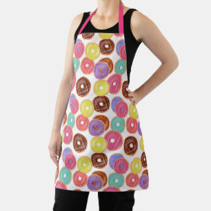 Cute Colourful Doughnuts Pattern Apron