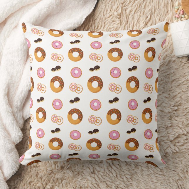 Cute Colourful Doughnuts Pattern  Cushion (Blanket)