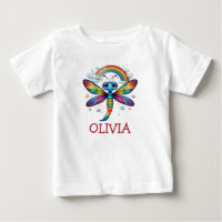 Cute Colourful Dragonfly with Rainbow